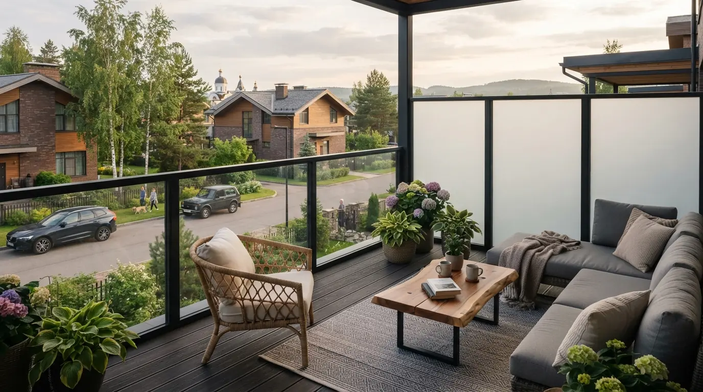 Steklyannye Dveri Dlya Verandy — фото готовой конструкции